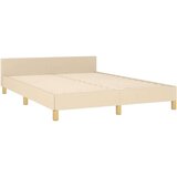  Posteljni okvir z vzglavjem krem 140x200 cm blago, (20906870) | Shoptok.si