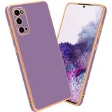 Cadorabo Ohišje, združljiv s Samsungom v sijajnem vijoličnem - zlati - zaščitni pokrov iz fleksibilnega silikona TPU in z zaščito pred kamero, (20617743) | Shoptok.si