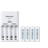 Panasonic Polnilec za baterije NiMH BQ-CC51E in 4 baterije Eneloop AA Cene