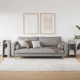 vidaXL Stranske mize s polico 2 kosa siva sonoma 25,5x27x60 cm | Shoptok.si