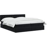  Krevet od pjene s madracem i LED-om Crna 180 x 200 cm Baršun | shoptok.hr
