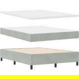 Box Spring Krevet s Madracem Svjetlosiva 160x200 cm Baršun | shoptok.hr