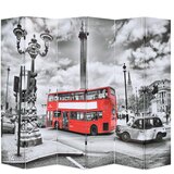 Furnova Zložljiv paravan 228x170 cm londonski avtobus črn in bel, (21929717) Cene