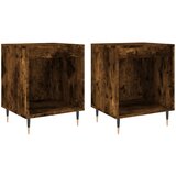 Maison Chic Dvo delni komplet Nočne omarice - Nočne mize dimljen hrast 40x35x50 cm inženirski les, (21689913) | Shoptok.si