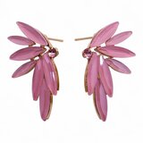  Roza stekleni uhani - vilinska krila | Shoptok.si