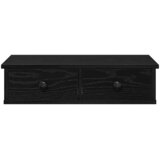  Zidna polica s ladicama crna 60x28x15 cm izrađeno drvo | shoptok.hr