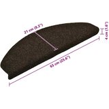  Prostirke za stepenice, samoljepljive, 10 kom, 65x21x4 cm, tamnosmeđe, poluokrugle, velike | shoptok.hr