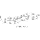 Brilagi LED stropna svetiljka SHIFT LED/42W/230V 4000K 47,5x122 cm crna | Eponuda.com
