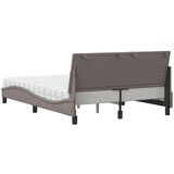  Krevet s madracem smeđesivi 140 x 190 cm od tkanine | shoptok.hr