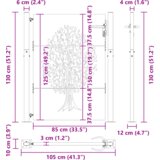  Vrtna vrata Črna 110 x 130 cm Jeklo s prašnim premazom, (5000300975) | Shoptok.si
