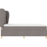 Box Spring Krevet s Madracem Taupe 140x190 cm Tkanina | shoptok.hr