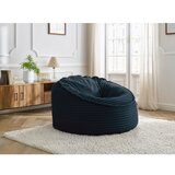 Bobochic Paris Temno modra vreča za sedenje iz rebrastega žameta Socrate – | Shoptok.si