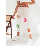 DStreet Spodnie damskie FLOWRIS beżowe | shoptok.hr