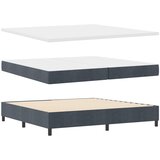  Krevet s opruga kutije Tamno siva 200 x 200 cm Baršun | shoptok.hr