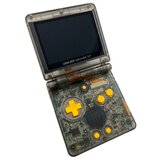  Obnovljen Nintendo Game Boy Advance SP IPS V4 novo prozorno-črno ohišje + 2 leti garancije | Shoptok.si