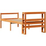  Okvir kreveta s uzglavljem voštano smeđi 75x190 cm od borovine | shoptok.hr