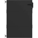  Vrtna vrata 85 x 125 cm Crna Može se zaključati | shoptok.hr