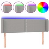Maison Chic led posteljno vzglavje - vzglavna omarica - nočna omarica svetlo sivo 147x16x78/88 cm blago, (21707926) Cene
