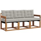  Set vanjskih sofa 3 kom. Prirodna i svijetlo siva | shoptok.hr