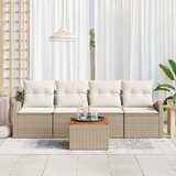  5 dijelni vrtni sofy set s jastučićima bež poli ratan akacija | shoptok.hr