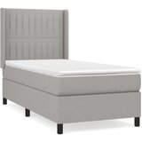  Kreveta s oprugama i madrac svjetlosivi 90x200cm tkanina | shoptok.hr