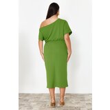 Trendyol Curve Green One Shoulder Midi Knitted Dress | Eponuda.ba