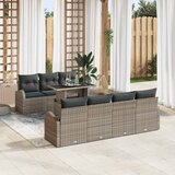  Sjedeća garnitura za vrt 8 kom. Siva Poli ratan 100 x 55 x 73 cm | Shoptok.si