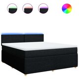 Krevet s oprugama i madracem crni 180x200 cm od tkanine | shoptok.hr