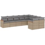  9-dijelni set vrtnih sofa s jastucima bež od poliratana | shoptok.hr