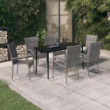 7-dijelni vrtni blagovaonski set sivo-crni | Eponuda.com