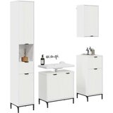  Set namještaja za kupaonicu s ladicama Zidne Visoki sjaj bijela | shoptok.hr