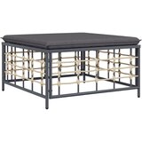 Maison Chic Vrtni stolček - Vrtni stoli za noge s temno sivo blazino poli ratan JS925, (21879031) | Shoptok.si