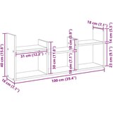 vidaXL Stenska omarica 100x18x40 cm bela inženirski les | Shoptok.si