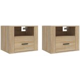 Zidni noćni ormarići 2 kom boja hrasta sonome 50x36x40 cm | shoptok.hr