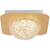 Searchlight Celestia 1-svetilna kvadratna LED stropna svetilka - zlati lističi s prozornim akrilom, (22101001) | Shoptok.si