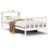 Maison Chic Posteljni okvir - Enojna postelja - Postelja za odrasle brez vzmetnice bel 90x200 cm trdna borovina-J7020, (21759084) | Shoptok.si