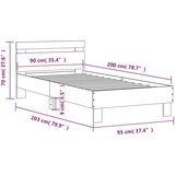 vidaXL Okvir kreveta s uzglavljem bijeli 90 x 200 cm konstruirano drvo | shoptok.hr