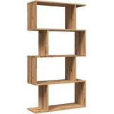 vidaXL Pregrada s knjižno omaro 4-nadstr. artisan hrast 70x24x129 cm | Shoptok.si