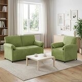  Set sofe 2 kom. Svijetlo zelena Baršun - Svijetlo zelena 1-Persona (70 cm) 2-Persona (140 cm) | shoptok.hr