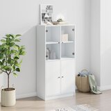  Visoka komoda s vratima bijela 68x37x142 cm konstruirano drvo | shoptok.hr