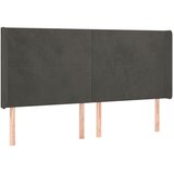  Uzglavlje s ušima tamnosivo 163x16x118/128 cm baršunasto | Eponuda.com