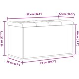  Skladišna Klupa Crna Hrastovina 80x40x45 cm Inženjerska Drva | shoptok.hr