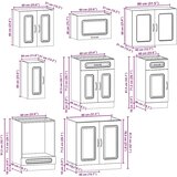  Set kuhinjskih elementa od 8 dijelova "Kalmar" izrađeno drvo | Shoptok.si