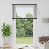 vidaXL Okenska roleta z zavesami Drugo Črna 80 x 130 cm Aluminij u
