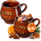 KADAX Vrčki za kuhano vino 300 ml z ročajem, komplet 2 keramičnih vrčkov, (5000351670) | Shoptok.si