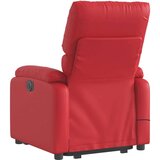  Naslonjač na podizanje od umjetne kože crveni | shoptok.hr