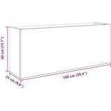 vidaXL Kupaonski zidni ormarić crni 100x25x40 cm izrađeno drvo | shoptok.hr