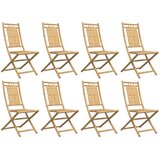  Sklopive vrtne stolice 8 kom 46 x 66 x 99 cm od bambusa | shoptok.hr