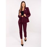RUE PARIS Blazer-IT-MA-FL8391.87-burgundy | Shoptok.si