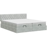  Podesivi krevet s madracem 2 pcs Svjetlosiva Baršun | shoptok.hr